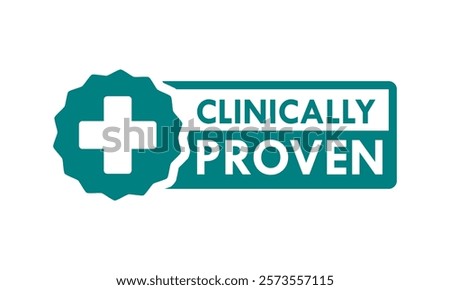 Clinically proven design logo template illustration