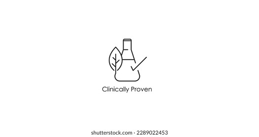 Clinically Proven Icon - A Trustworthy and Professional Vector Illustration for Health and Wellness Designs