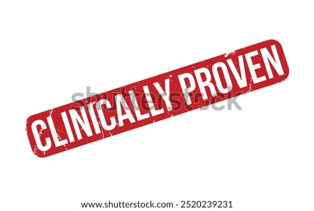 Clinically Proven Rubber Stamp Seal Vector