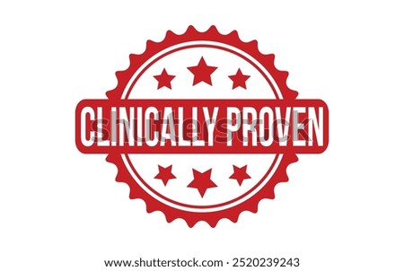 Clinically Proven Rubber Stamp Seal Vector