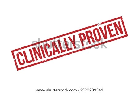 Clinically Proven Rubber Stamp Seal Vector