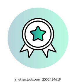 Clinically Proven Safe and Effective Icon – Medal with Star Representing Certification and Quality Assurance