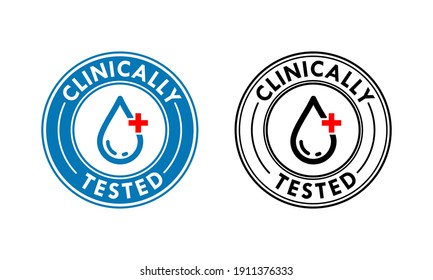 Klinisch getestete Design-Logo-Mustergrafik