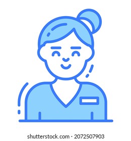 Clinician Icon, Single Avatar Vector Illustration