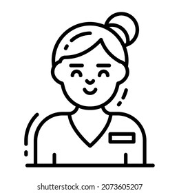 Clinician Icon, Single Avatar Vector Illustration