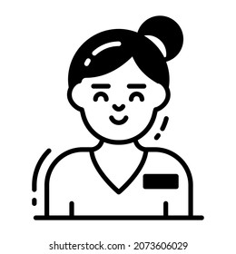 Clinician Icon, Single Avatar Vector Illustration