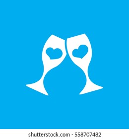 clink glasses icon illustration isolated vector sign symbol