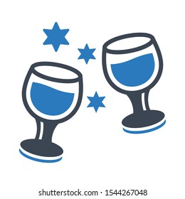 Clink glasses icon vector illustration 