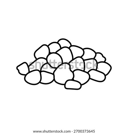 clinker cement production line icon vector. clinker cement production sign. isolated contour symbol black illustration