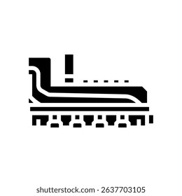 clinker cooler cement production glyph icon vector. clinker cooler cement production sign. isolated symbol illustration