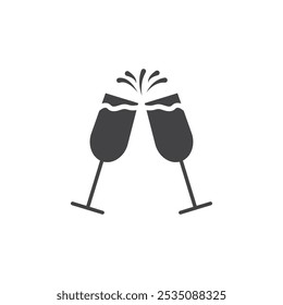 Icono de gafas de escalonamiento Marca de símbolo en estilo relleno