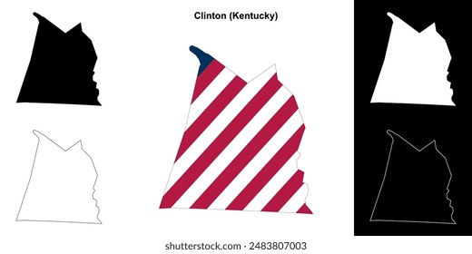 Clinton County (Kentucky) outline map set