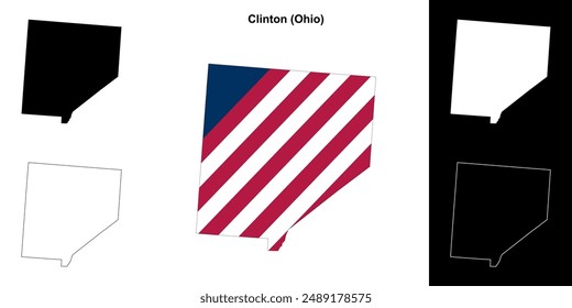 Clinton County (Ohio) outline map set