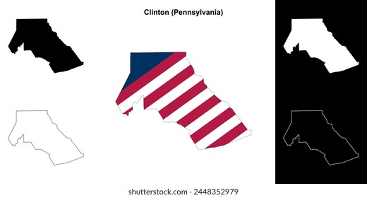 Clinton County (Pennsylvania) outline map set