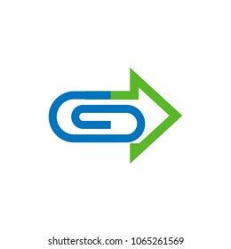 Clip Arrow Logo Icon Design