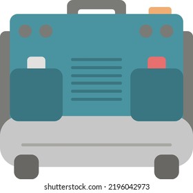 Clip art of air compressor in flat design