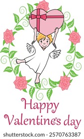 Clip art of angel valentine's day