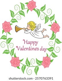 Clip art of angel valentine's day