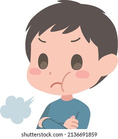 Imagen prediseñada de un chico enfadado.