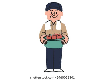 Clip art of apple farmer