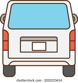 Clip art of the back of a small cargo truck