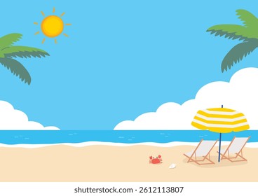 Clip art background of beach in summer