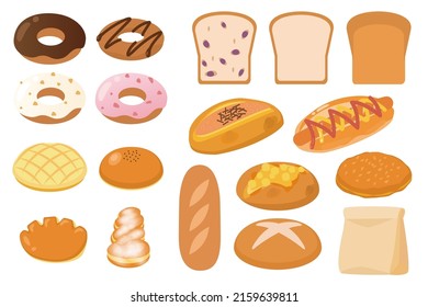 Clip art background of bread.
This is a background illustration of bread. You can use it for menus and notices. It is produced by vector, so you can easily adjust the color and modify it.