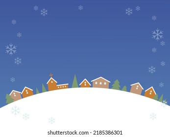 Clip art for background of winter cityscape.