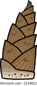 Clip art of bamboo shoots.