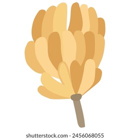 Clip art of banana in a simple deformed tree