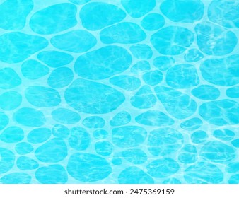 clip art of beautiful frame of shimmering waves in tropical sea in midsummer.