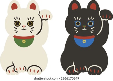 Clip art of beckoning cat(lucky cat)
