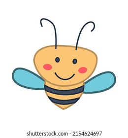 clip art of bee with cartoon design,vector illustration