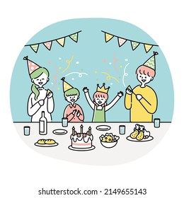 Clip art of birthday party