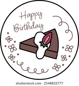 Clip art of birthday plate.