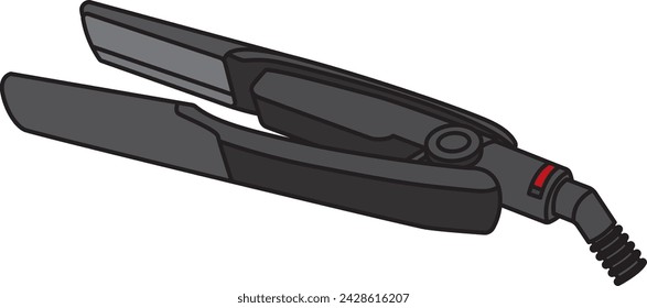 Clip art of black hair iron