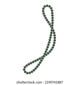 Clip art of black pearl necklace