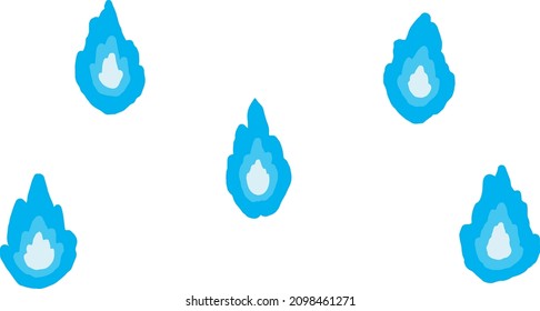 Clip Art Of Blue Fireball