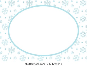 Clip arte de marco de copo de nieve azul