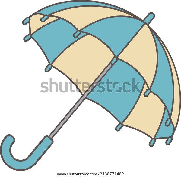 Clip Art Blue Umbrella Stock Vector (Royalty Free) 2138771489 ...