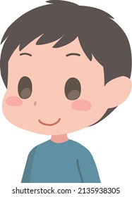 Clip art of boy smiling