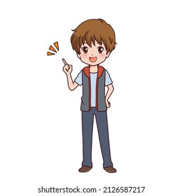 Clip art of boy in various poses