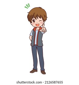 Clip art of boy in various poses