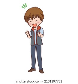 Clip art of boy in various poses