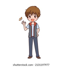 Clip art of boy in various poses