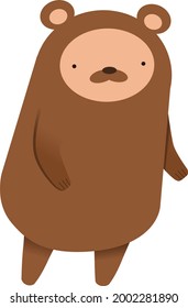 Clip art of a brown bear.