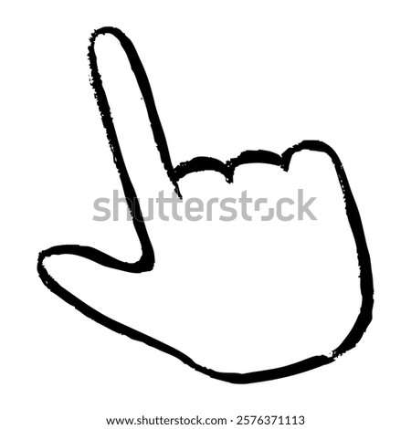 Clip art of brush touch finger