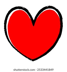 Clip art of brush touch heart mark