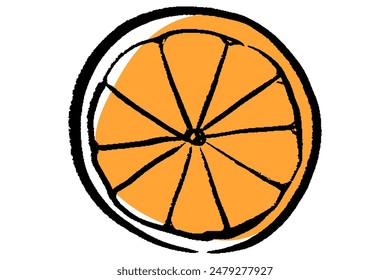 Clip arte de pincel toque naranja