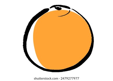Clip arte de pincel toque naranja